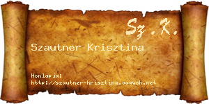 Szautner Krisztina névjegykártya