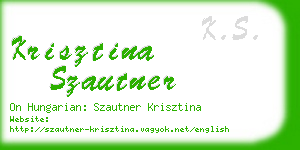 krisztina szautner business card